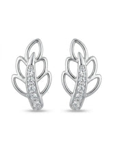 Openwork Leaf Trail Stud Earrings
