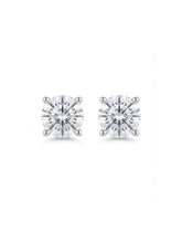 Classic Round Solitaire Stud Earrings