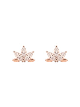 Rose-Gold Plated Lotus Stud Earrings
