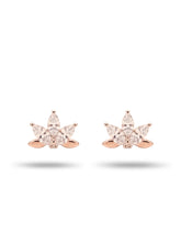 Rose-Gold Plated Lotus Stud Earrings