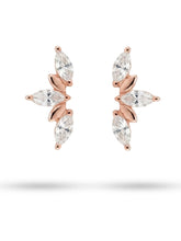 Rose-Gold Leaf Ear Climbers