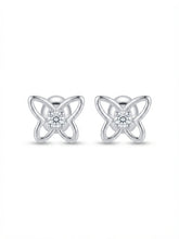Stone Set Swan Wing Stud Earrings