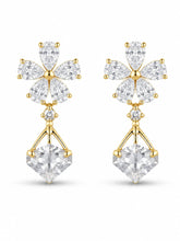 Gold-Tone Floral Drop Earrings