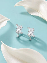 Wrapped Star Clear-Stone Stud Earrings
