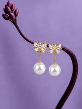 Butterfly Pearl Drop Earrings