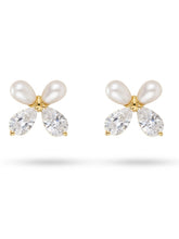Gold Tone Butterfly Petal Stud Earrings