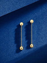 Gold Tone Ball Chain Earrings