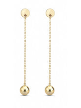 Gold Tone Ball Chain Earrings