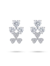 Cascading Butterfly Clear Stone Stud Earrings