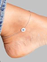 925 silver necklace with round evil eye charm, accented with blue enamel center and crystal-studded halo detailing