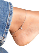 925 silver necklace with round blue and white crystal charm, featuring bead accents and adjustable chain design