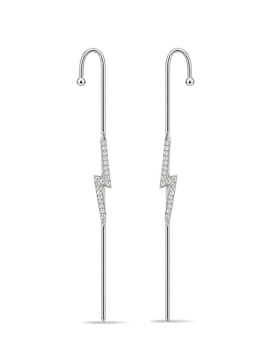 Lightning Arc Ear Needle Pins