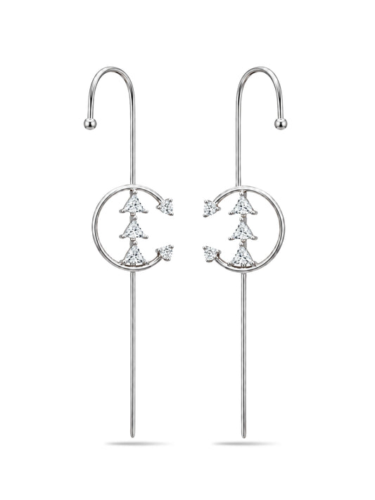 Crescent Orbit Ear Needle Pins