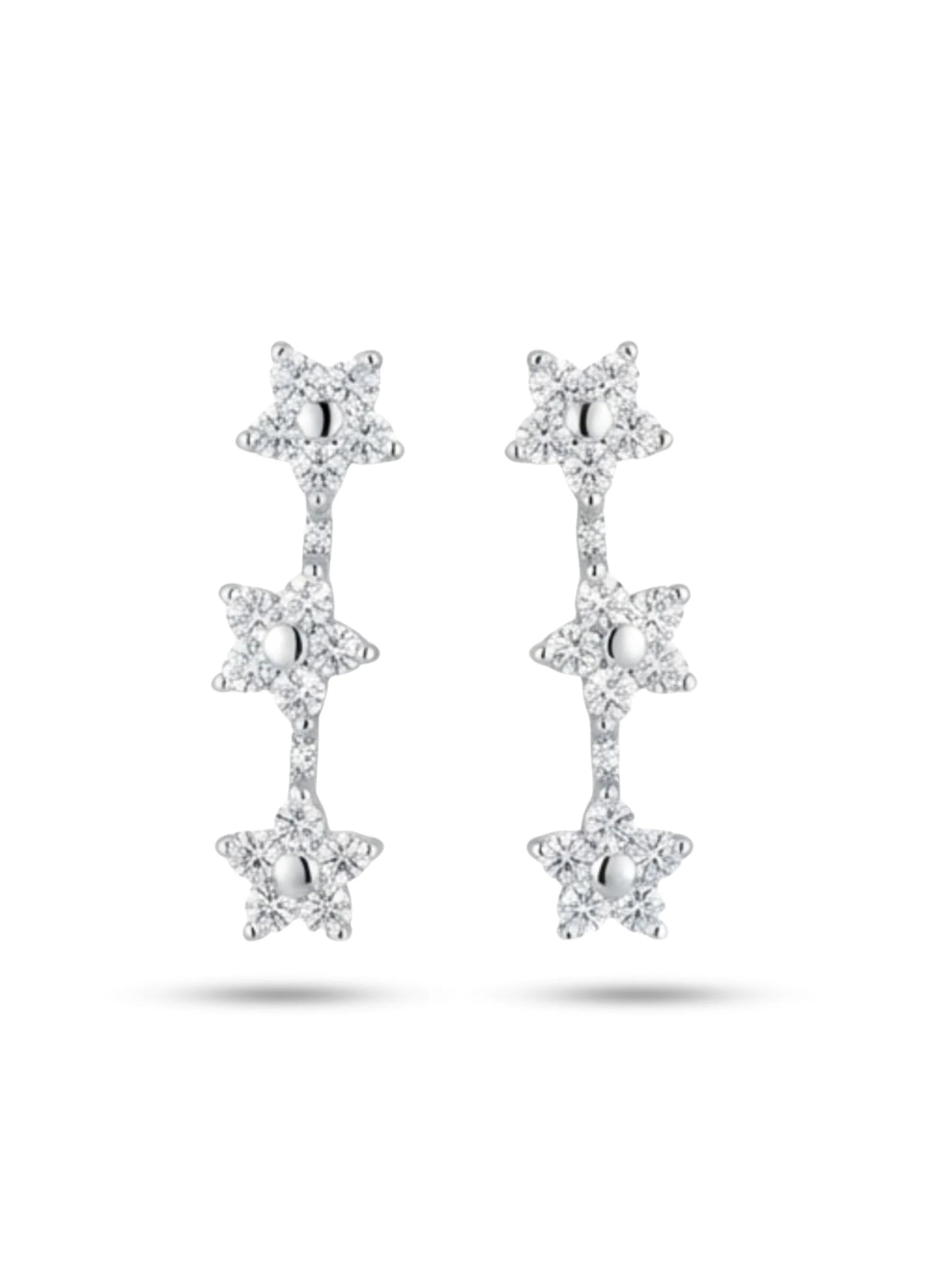Pearlescent Star Ear Climbers
