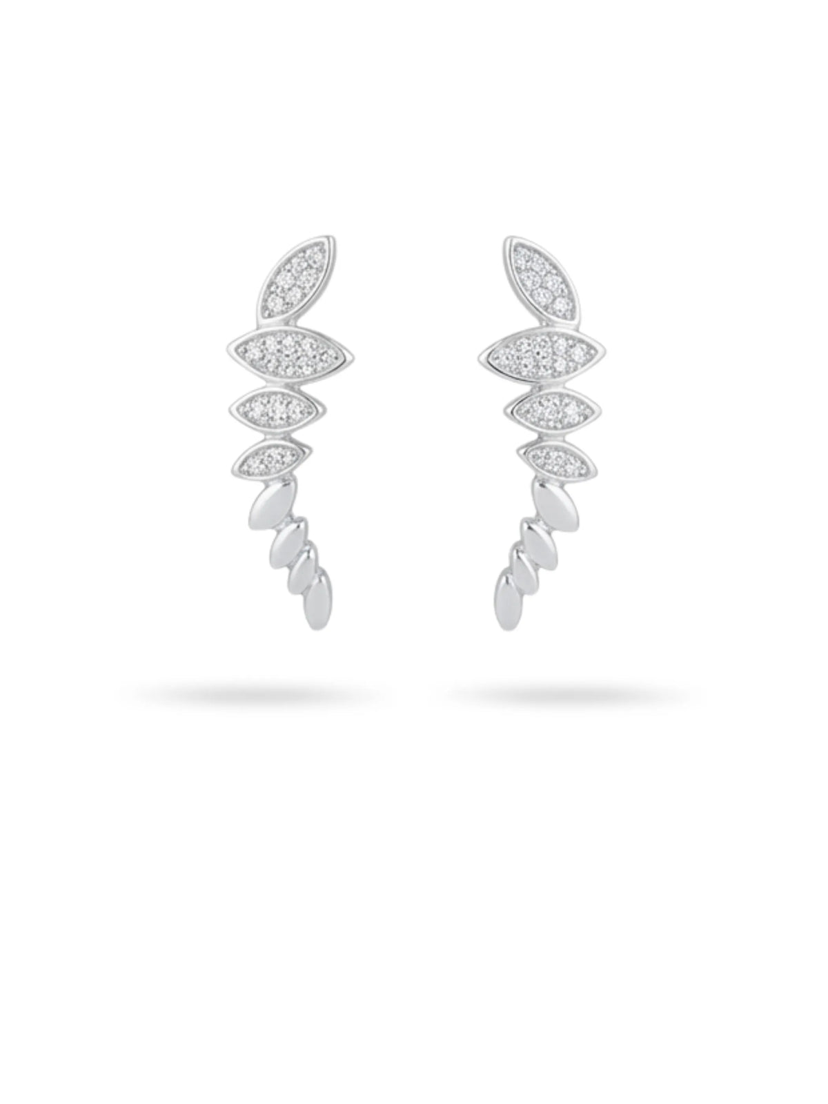 Polished Leaf Branch Ear Climbers