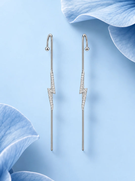 Lightning Arc Ear Needle Pins