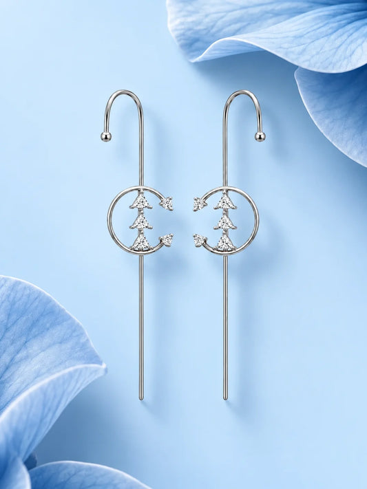 Crescent Orbit Ear Needle Pins