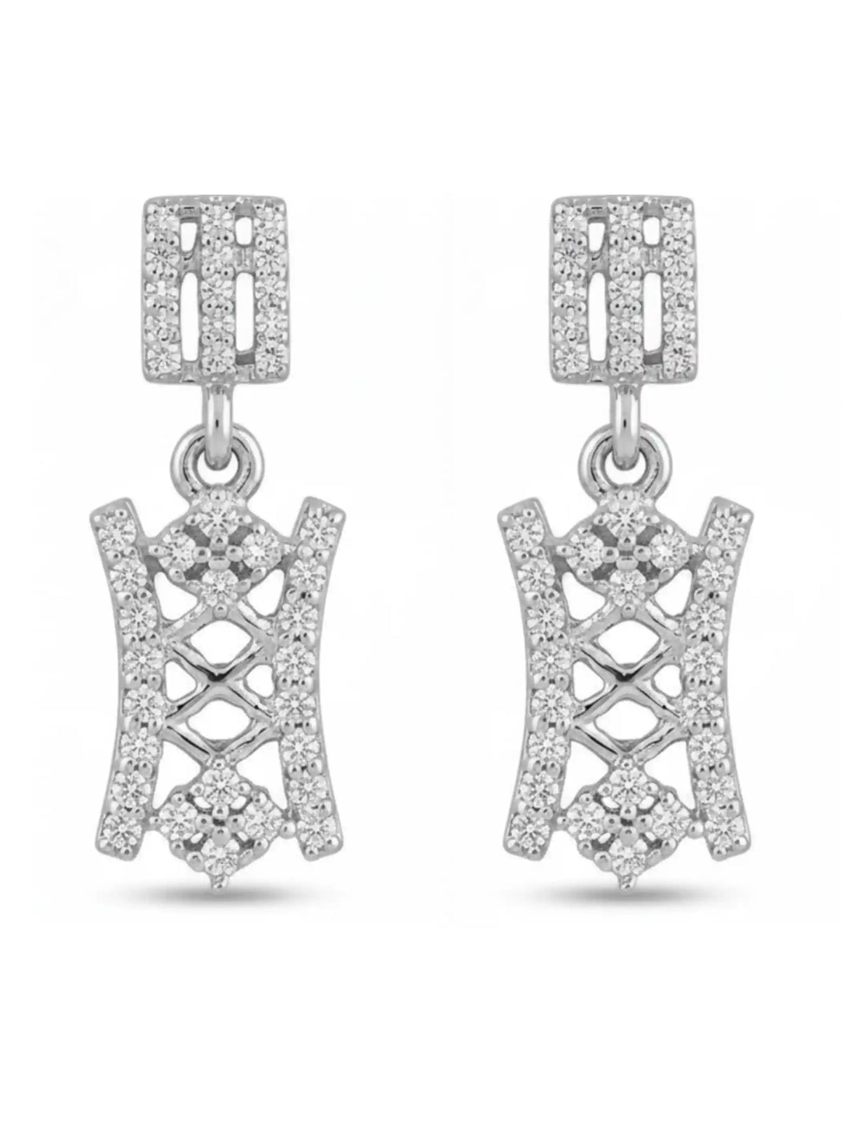 Lattice Panel Drop Earrings