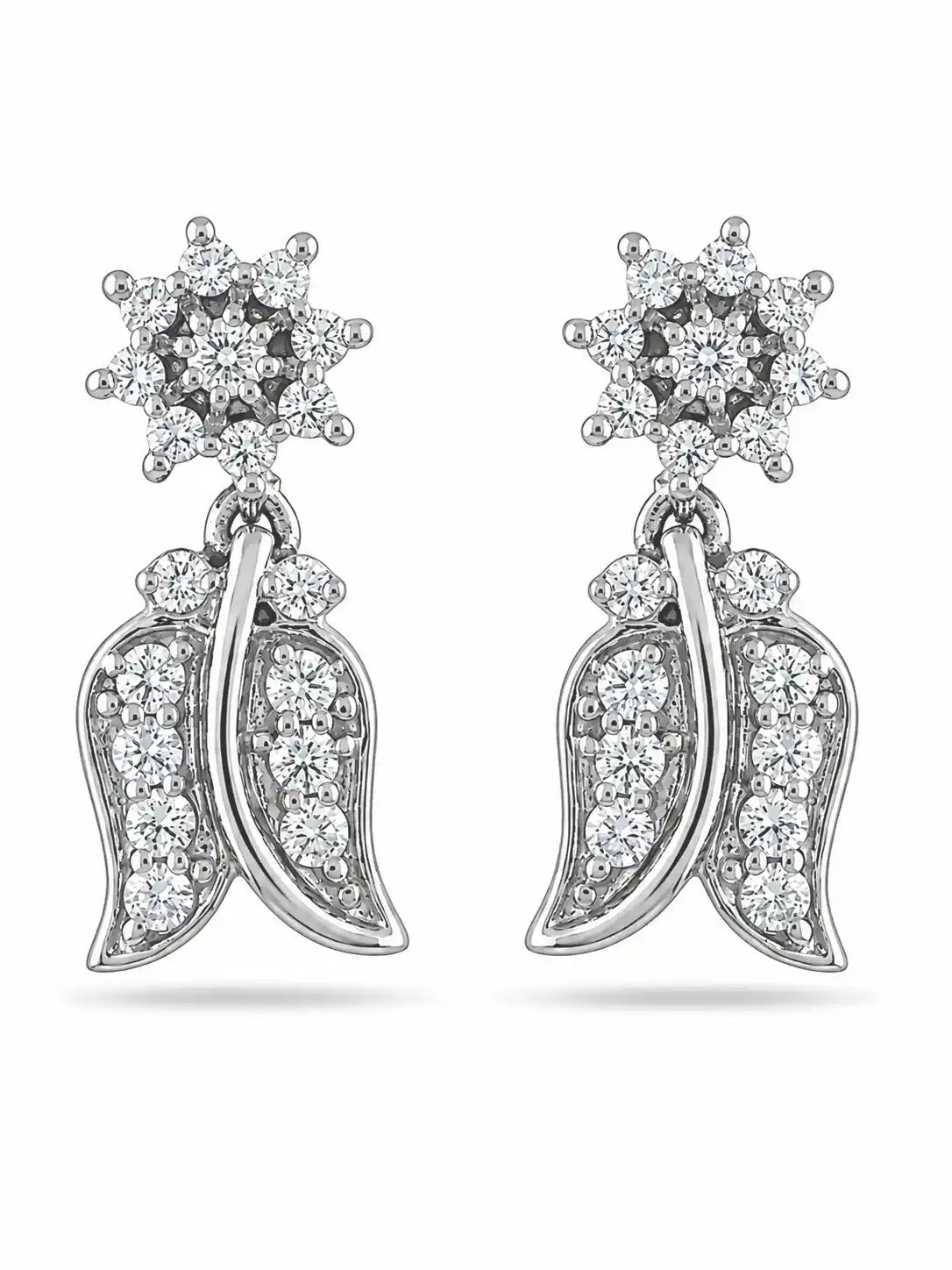 Twin Leaf Drop Earrings