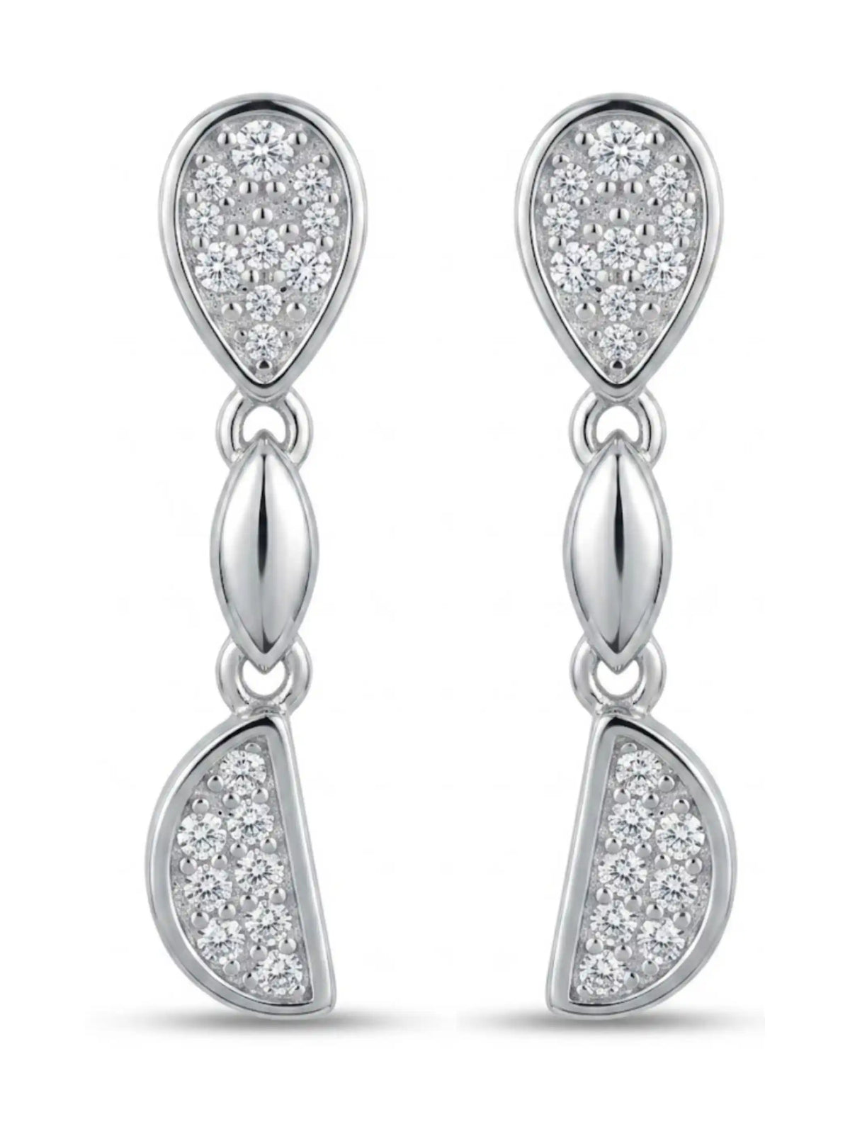 Teardrop Arc Drop Earrings