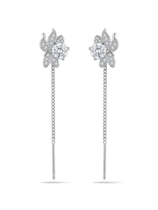 Leaf Bloom Sui Dhaga Earrings