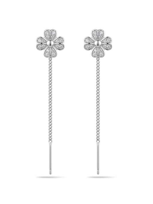 Rounded Petal Sui Dhaga Earrings