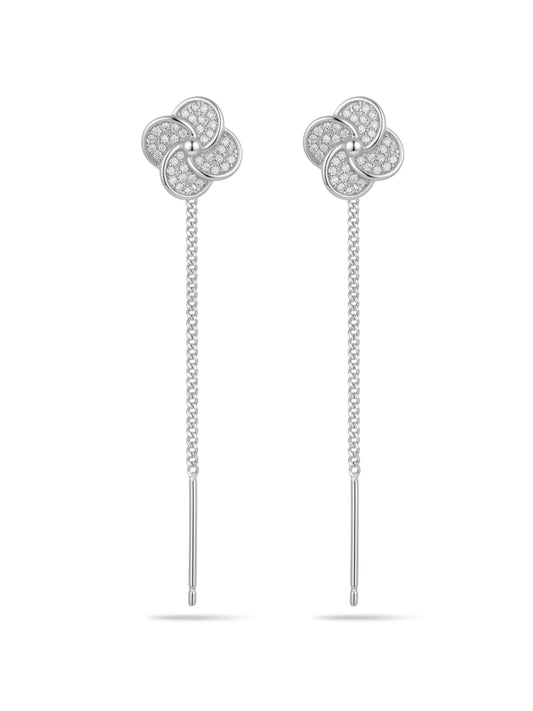 Stone-Set Pinwheel Sui Dhaga Earrings