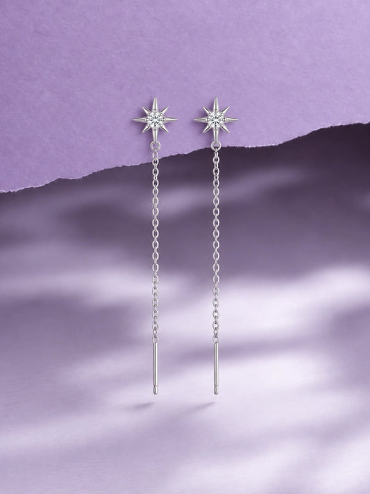 Eight-Point Star Sui Dhaga Earrings