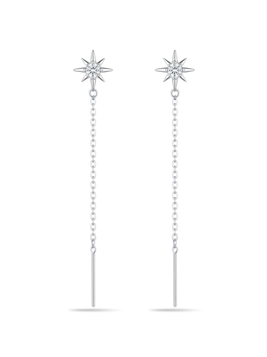 Eight-Point Star Sui Dhaga Earrings