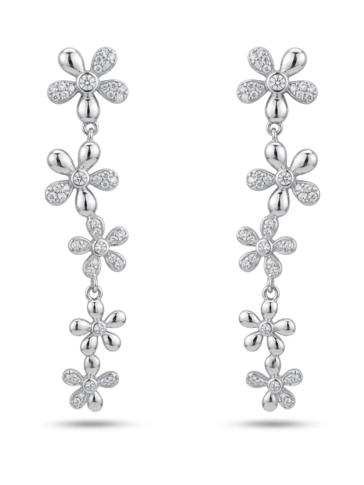 Five Bloom Drop Earrings