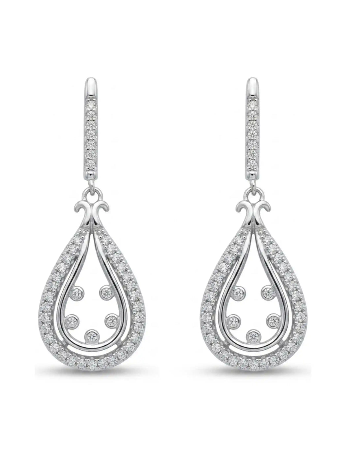 Open Teardrop Drop Earrings