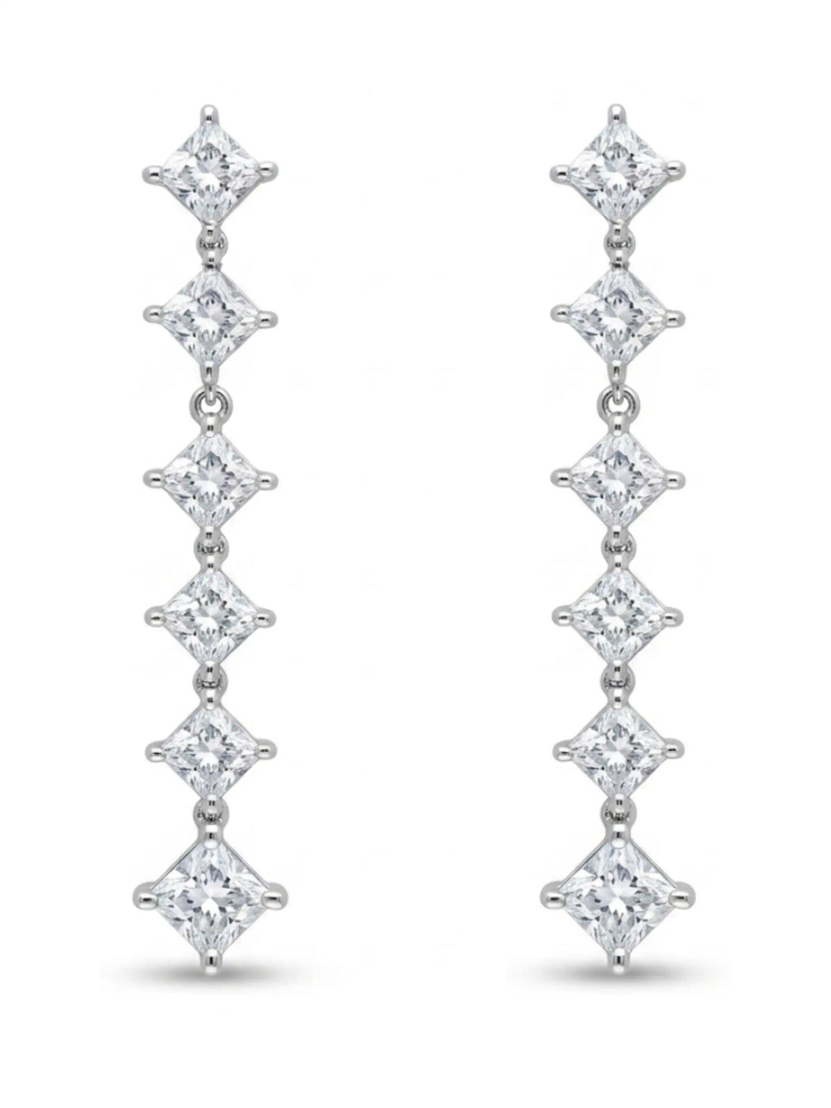 Graduated Square Drop Earrings