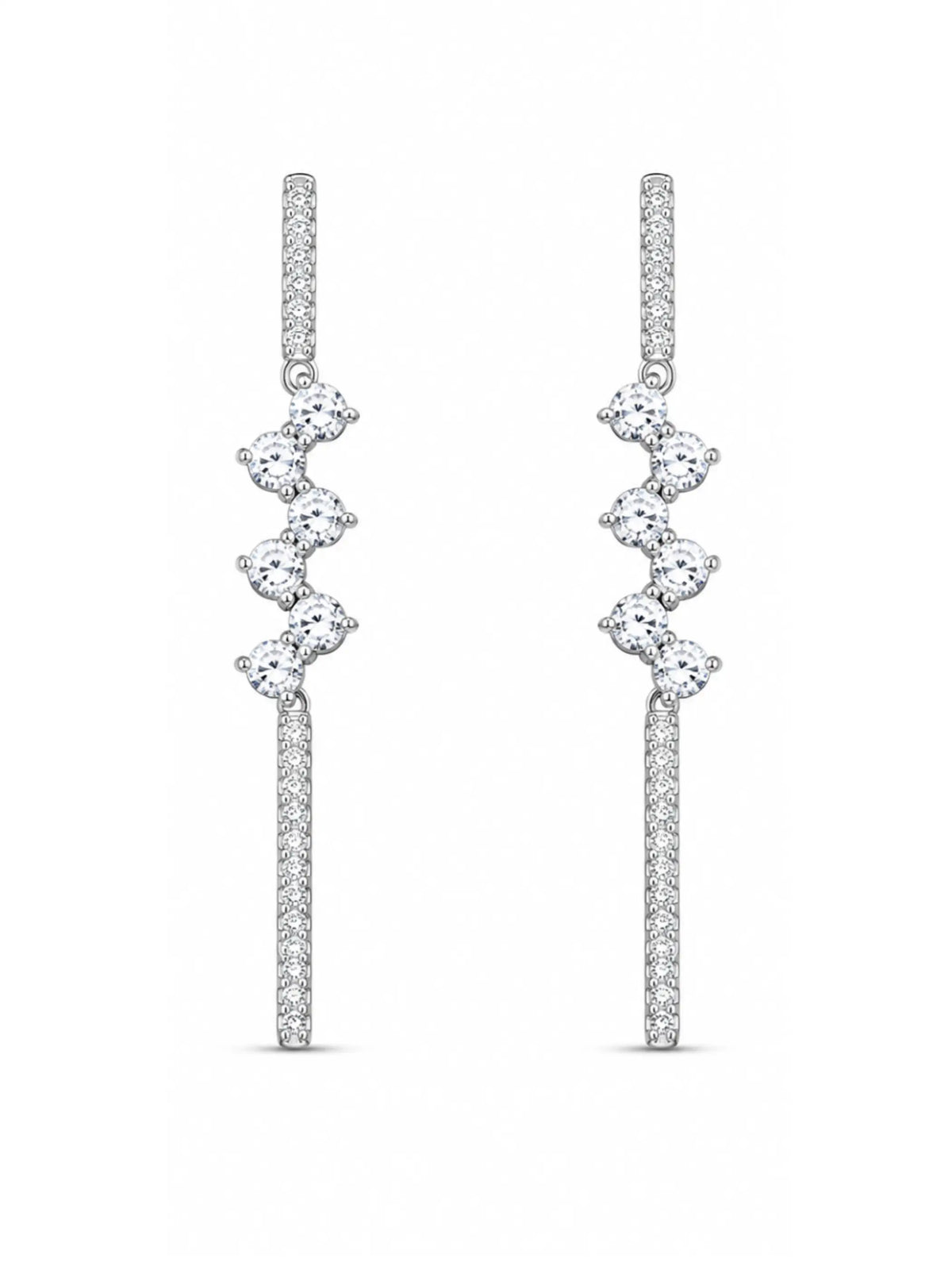 Zigzag Line Drop Earrings