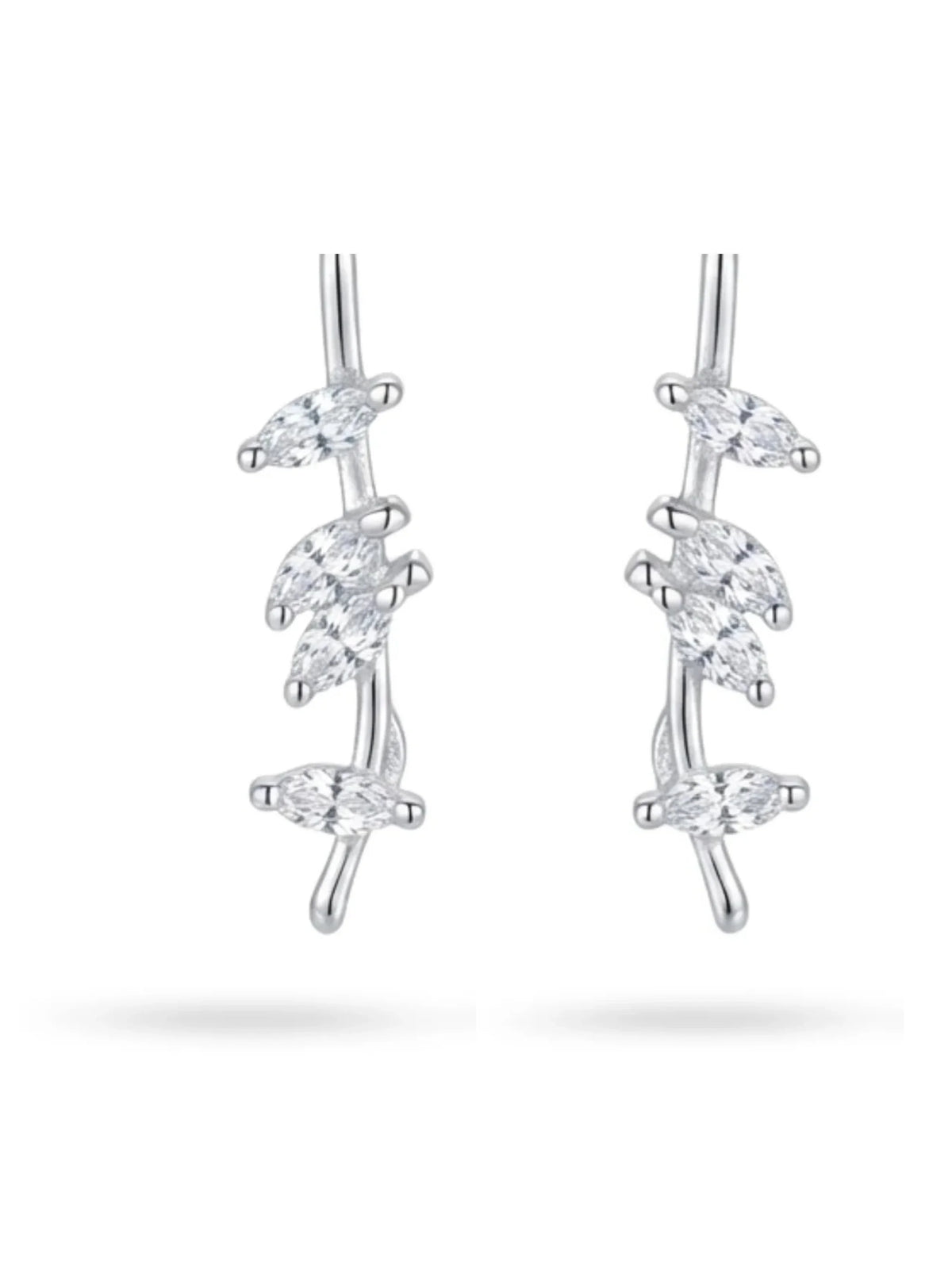 Marquise Leaf Ear Climbers