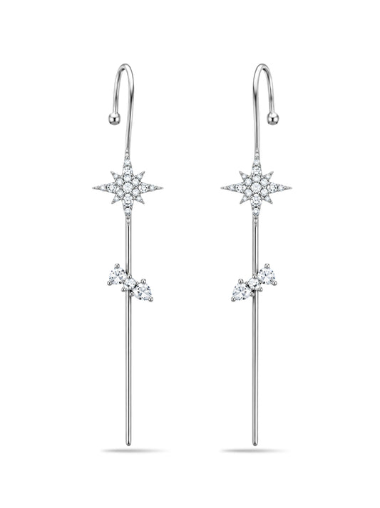Compass Star Ear Needle Pins