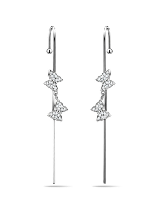 Twin Butterfly Ear Needle Pins