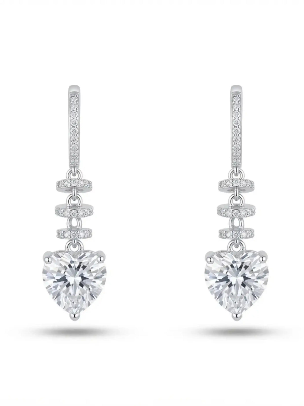 Heart Link Drop Earrings