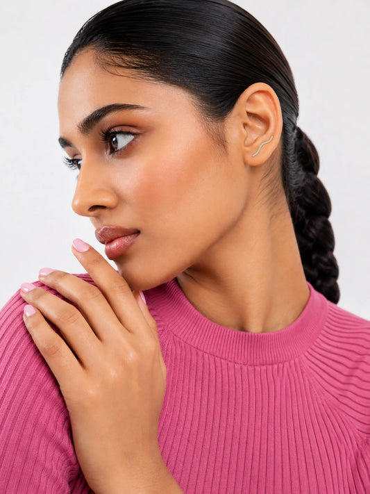Gold-Tone Wave Ear Climbers