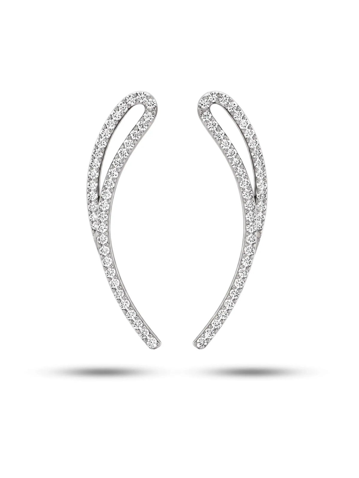 Clear-Stone Open Loop Ear Climbers