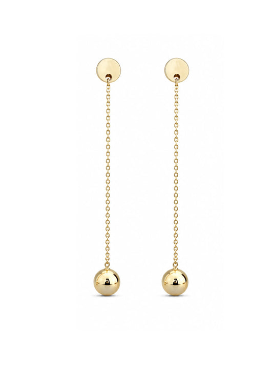 Gold Tone Ball Chain Earrings