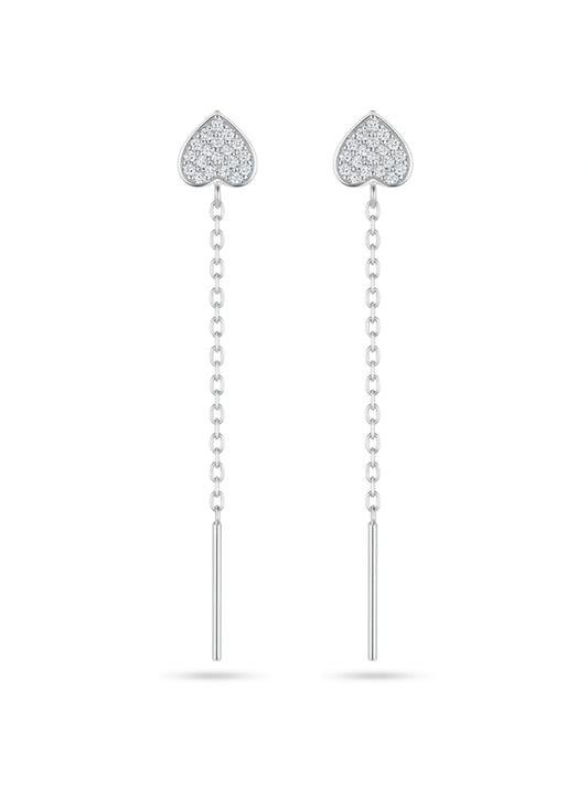 Stone-Set Heart Sui Dhaga Earrings