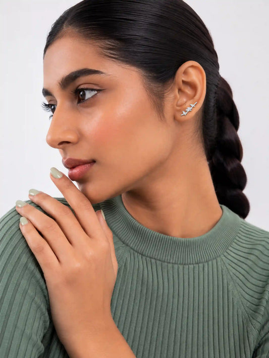Marquise Leaf Ear Climbers