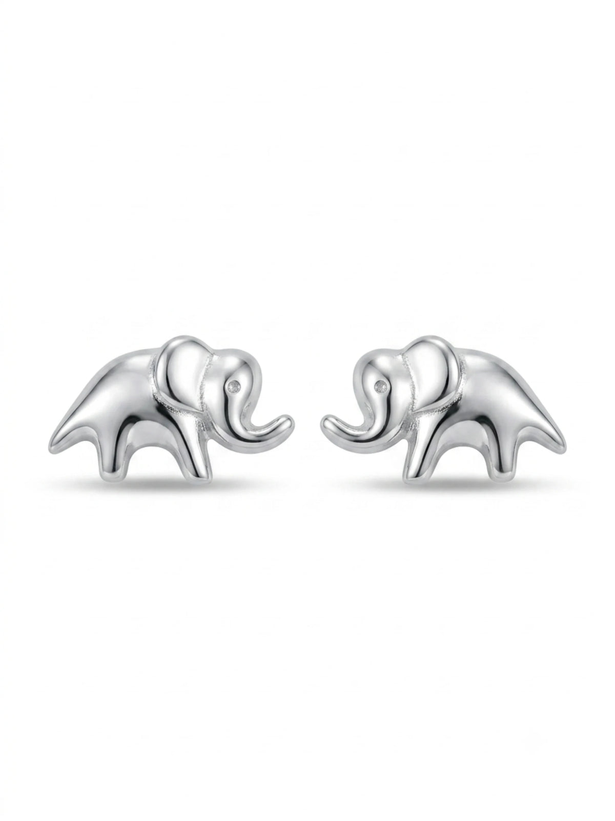 Sculpted Elephant Stud Earrings