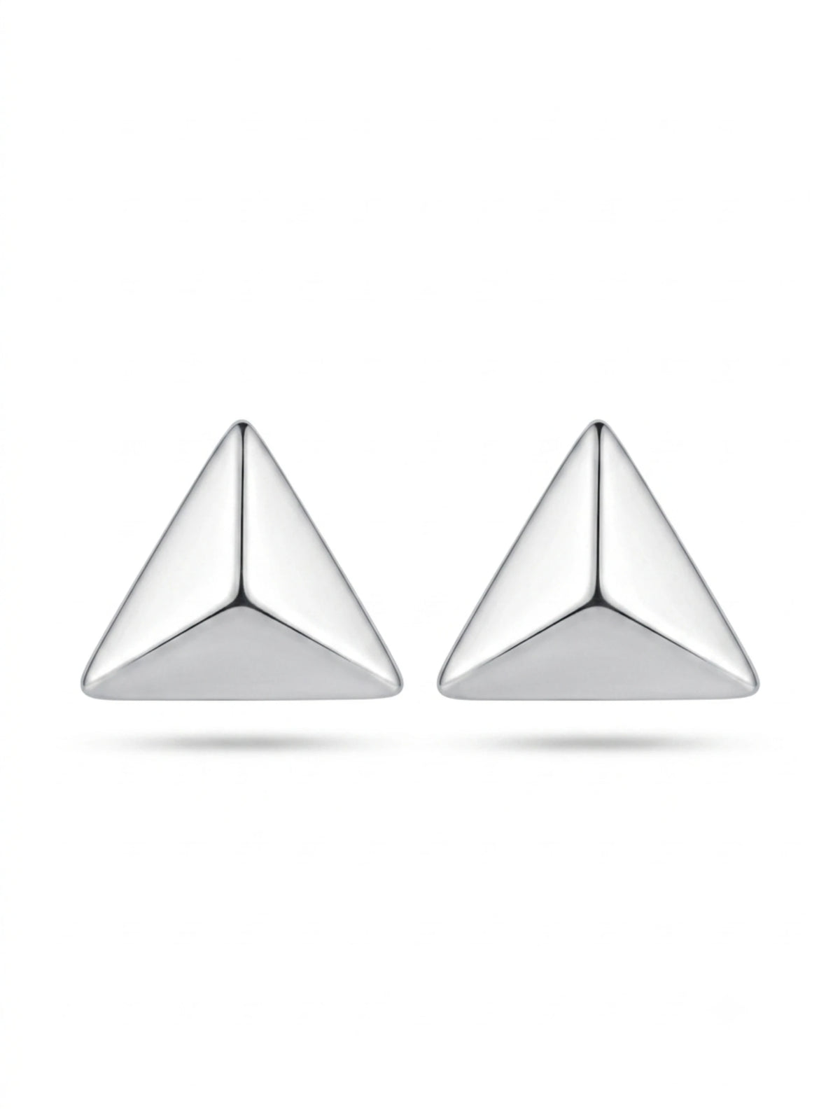 Polished Pyramid Stud Earrings