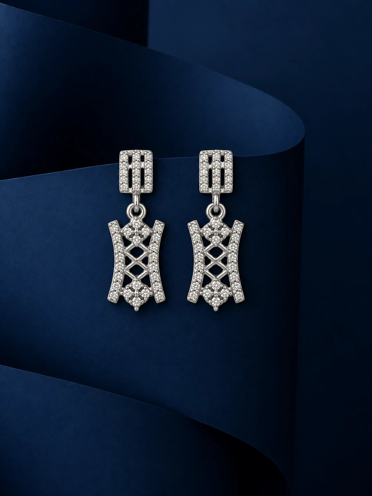 Lattice Panel Drop Earrings