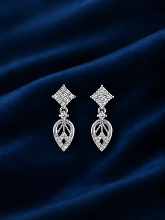 Diamond Lattice Drop Earrings