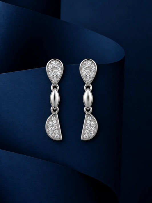 Teardrop Arc Drop Earrings