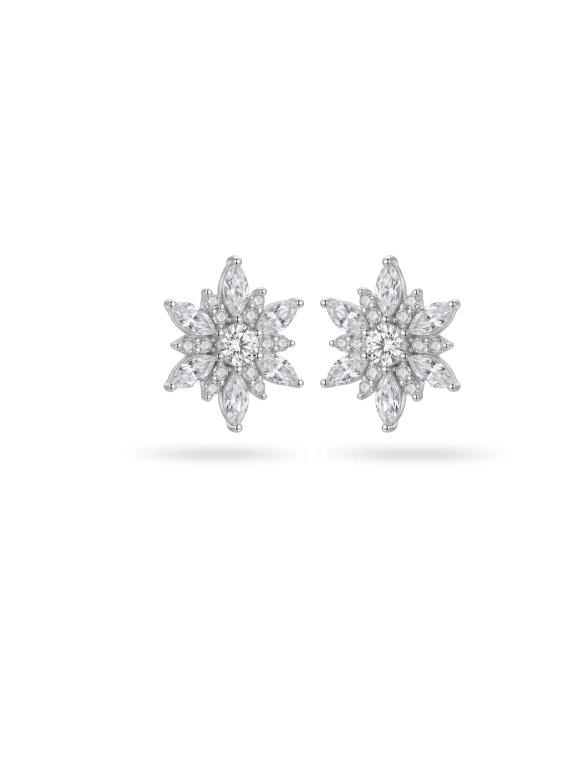Marquise Petal Bloom Stud Earrings