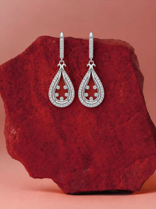 Open Teardrop Drop Earrings