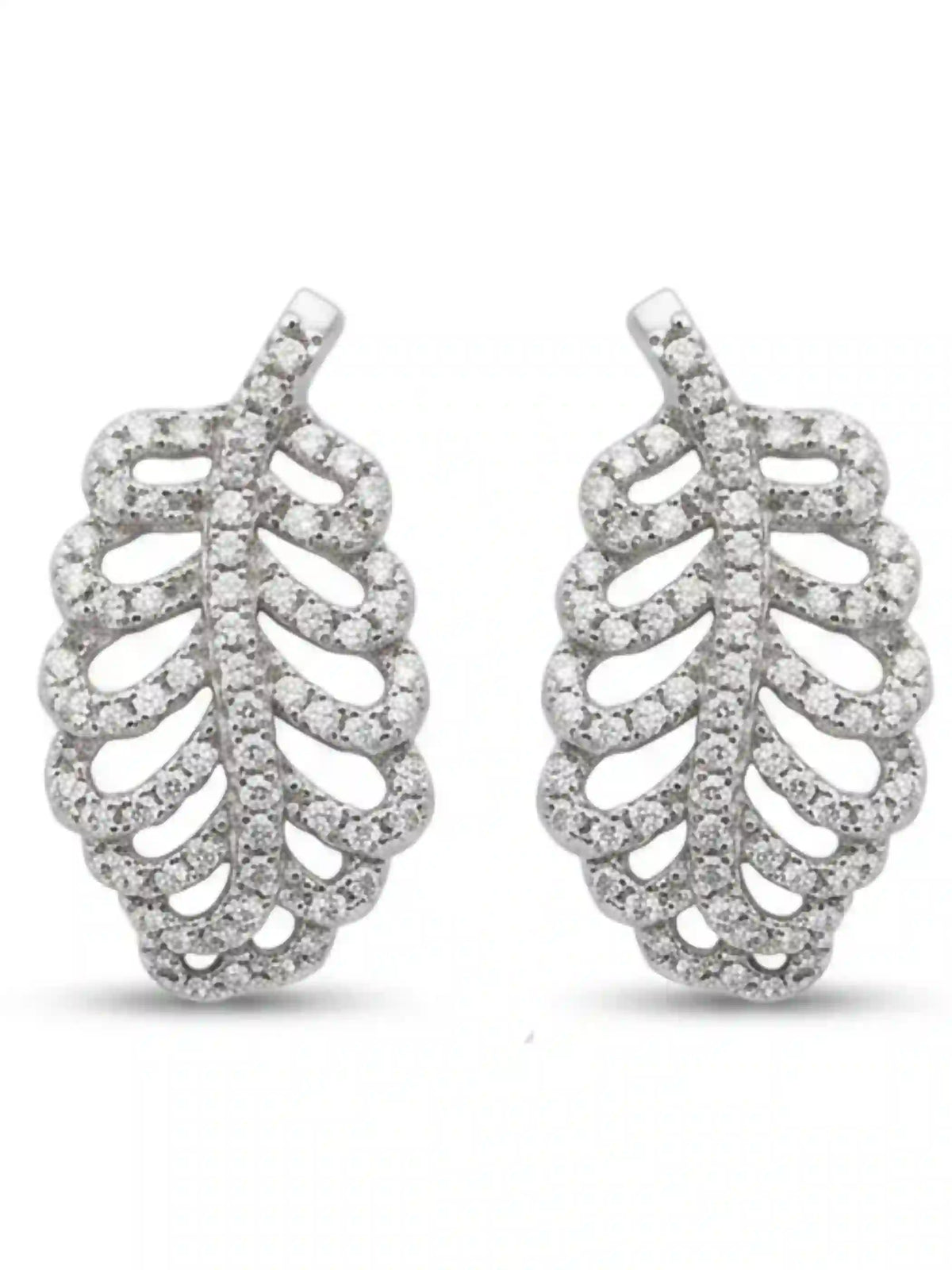 Open Leaf Stud Earrings